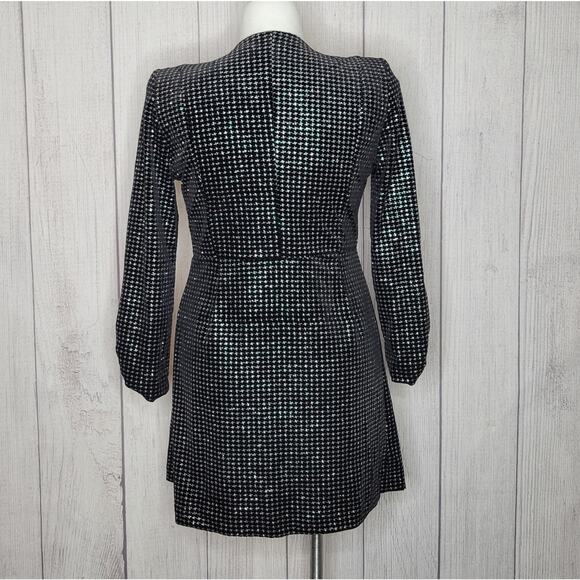 ASTR The Label Black Velvet & Silver Career Corporate Blazer Dress, size XL - Picture 4 of 7